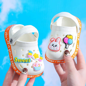 Clogs de Praia para Crianças – Chinelo Casual com Estampa de Personagens, Solado Macio, Antiderrapante e Respirável