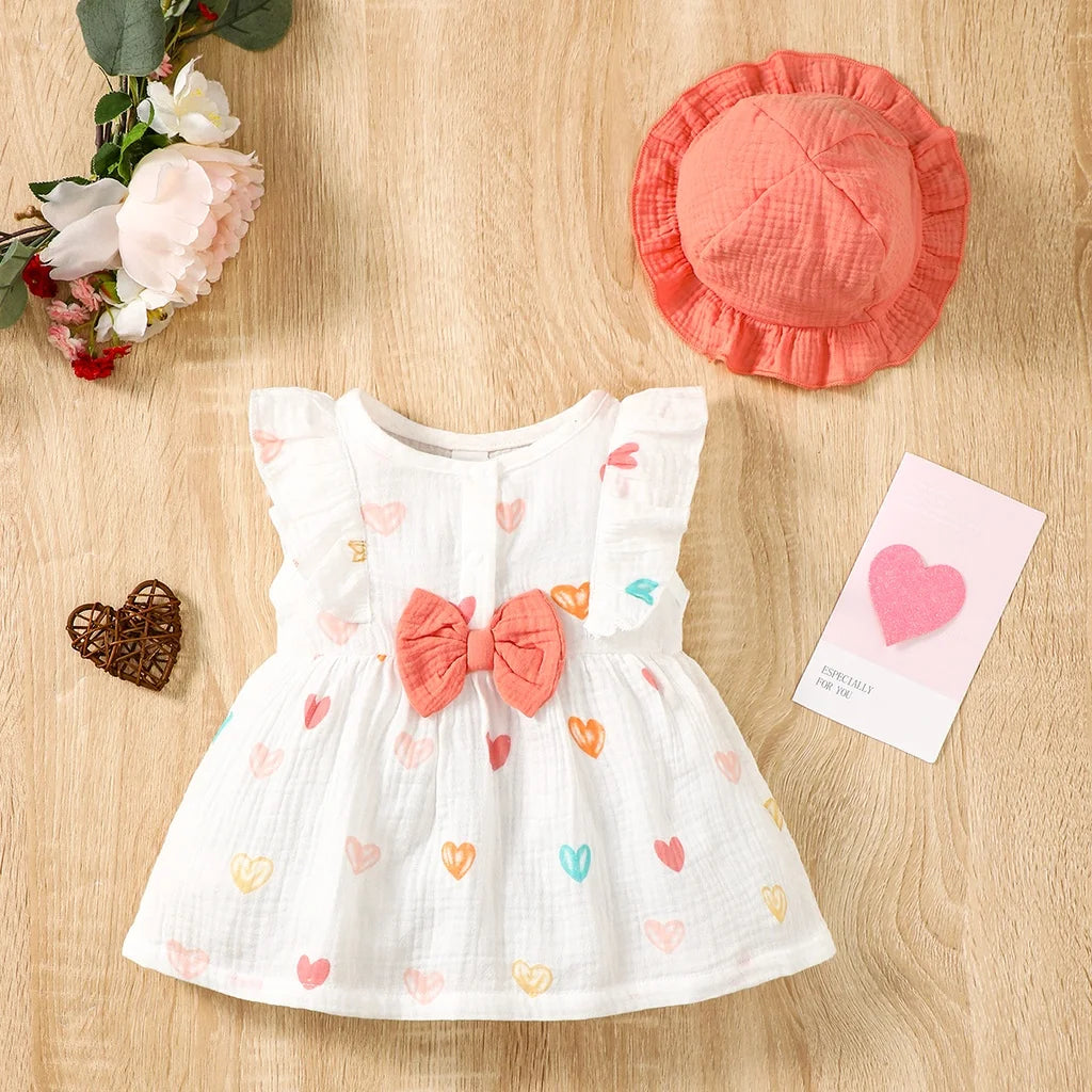 Conjunto Vestido com Chapéu Recém-Nascida – Amor de Verão
