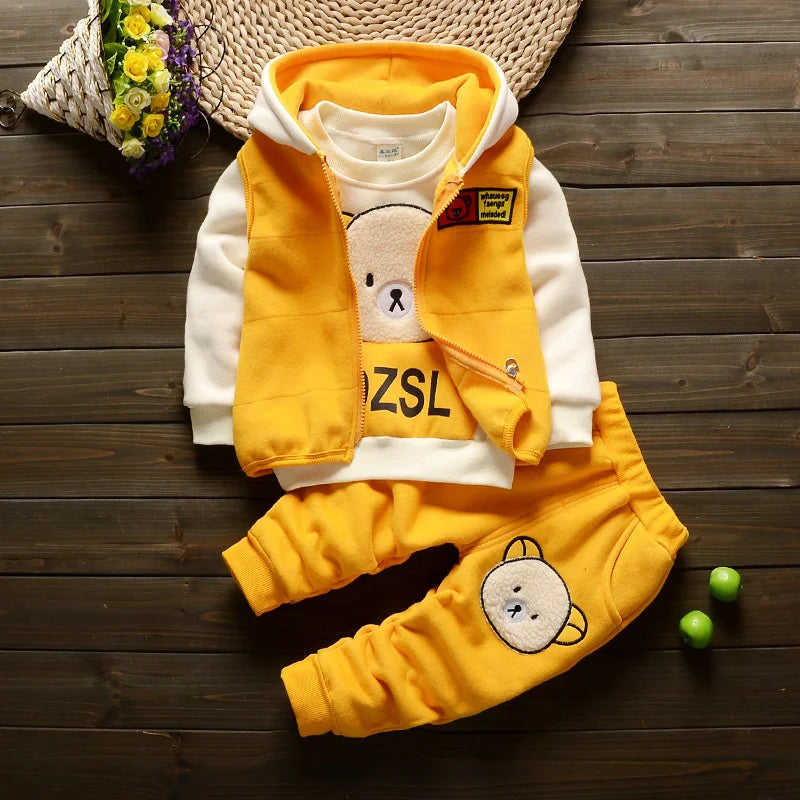 Roupa Infantil de Inverno 3 Peças em Flanela