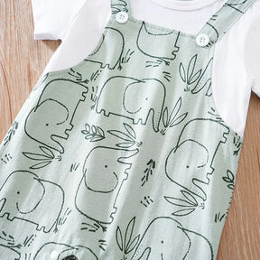 Body Bebê Verão Estampa Elefante