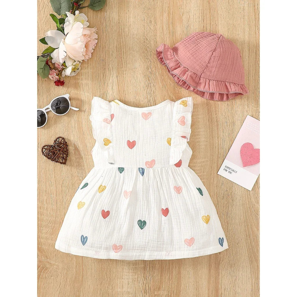 Conjunto Vestido com Chapéu Recém-Nascida – Amor de Verão
