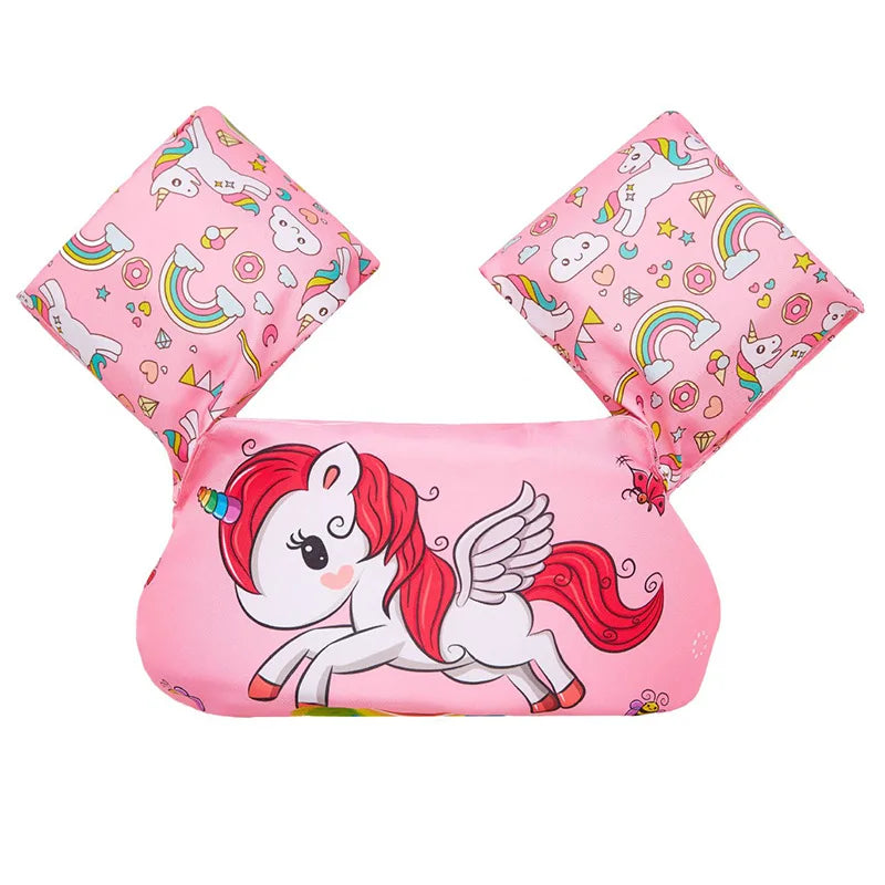 Colete de Flutuação Infantil com Braçadeiras de Espuma para Piscina e Praia