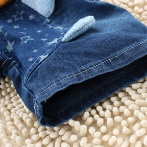 Macacão Infantil “Léo Jeans” – Jardineira Curta