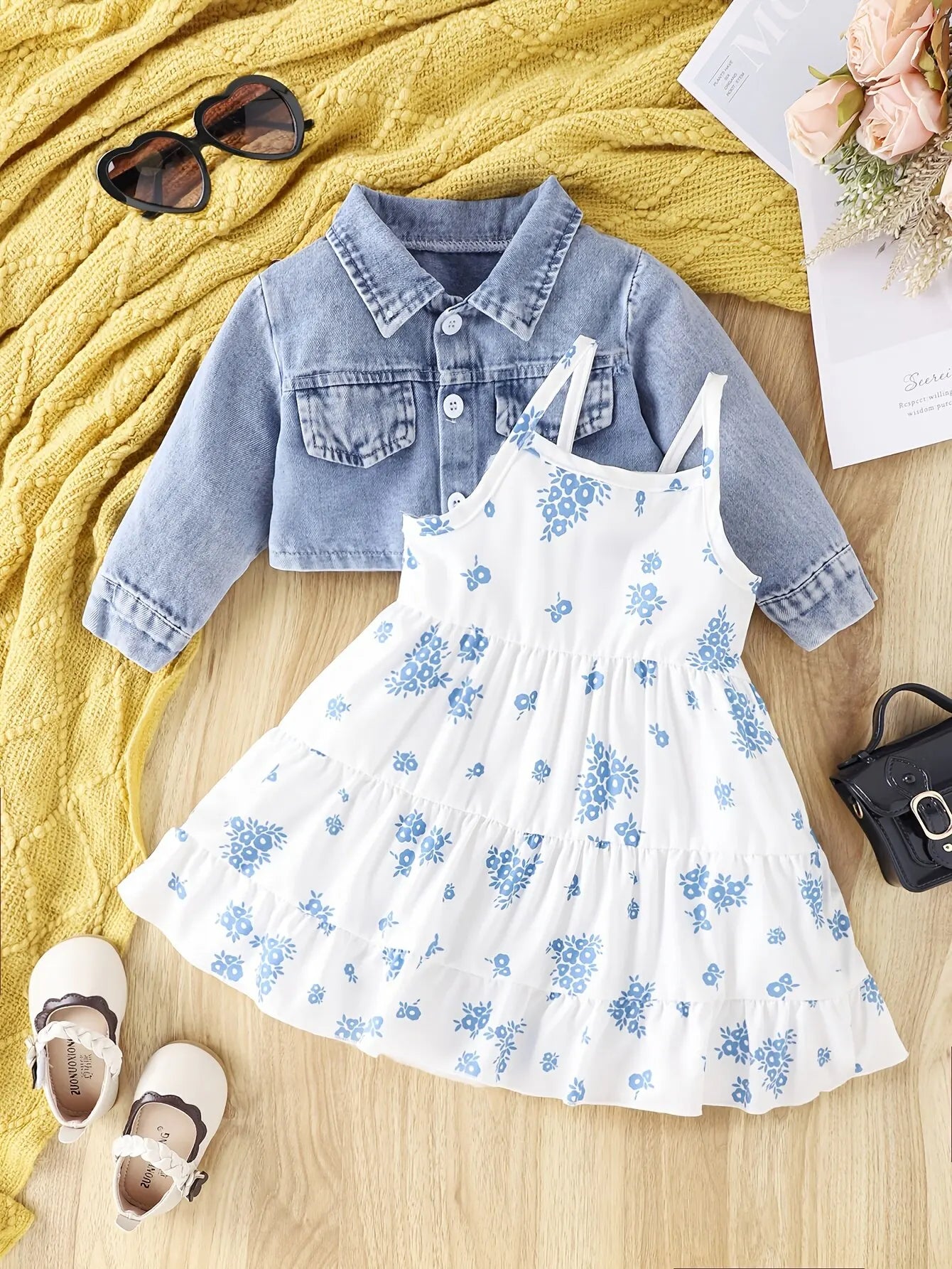 Conjunto Denim Floral – Sofia