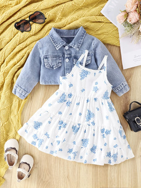 Conjunto Denim Floral – Sofia