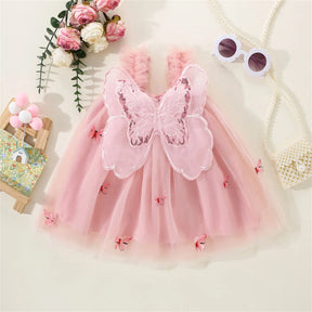 Vestido Sofia – Vestido Princesa com Alças de Borboleta e Tule