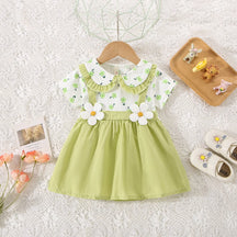 Vestido Floral Infantil com Gola Boneca – Lily