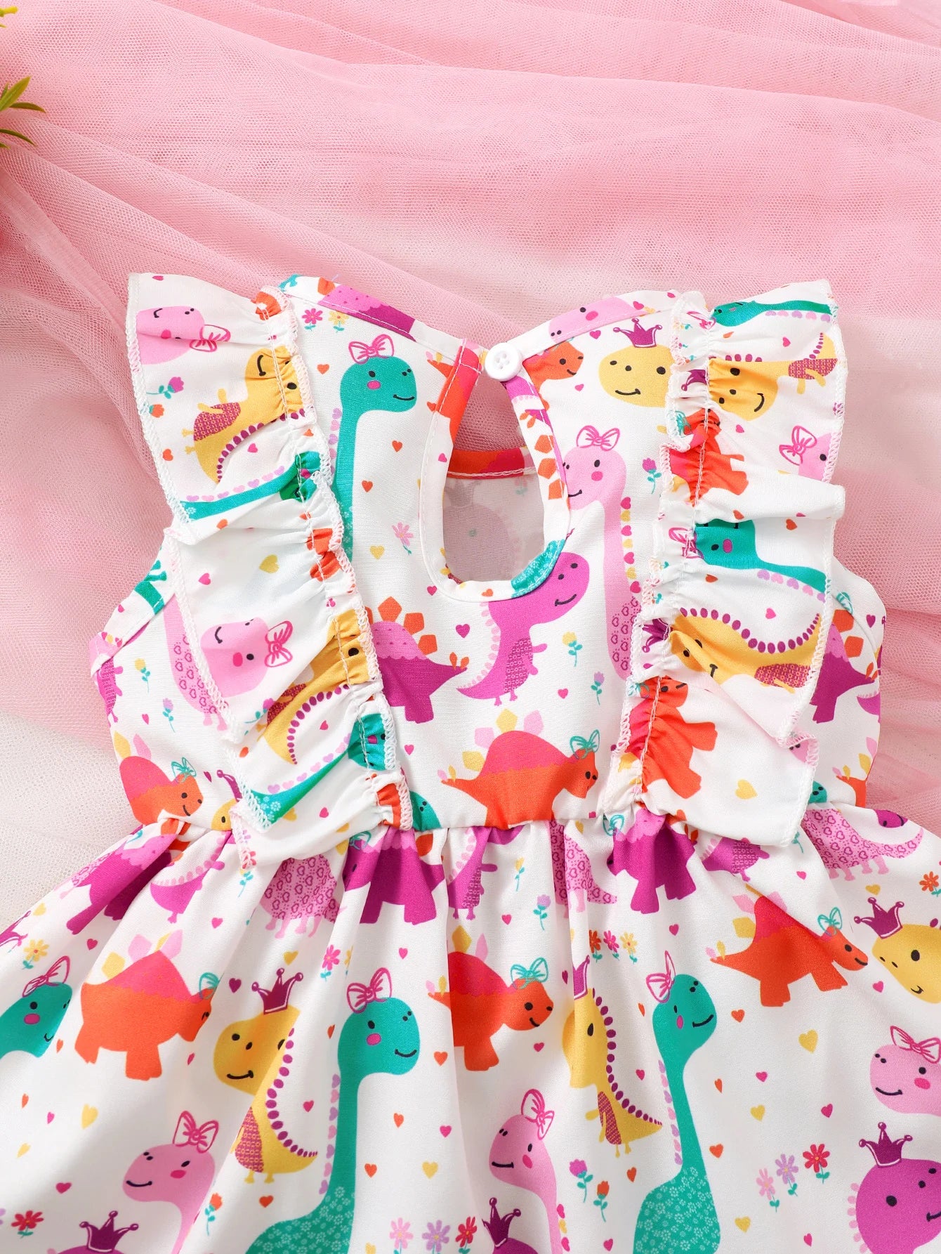 Vestido Infantil “Dino Divertido” – Sem Manga