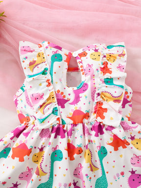 Vestido Infantil “Dino Divertido” – Sem Manga