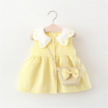 Vestido Infantil Xadrez com Mochilinha – Olivia