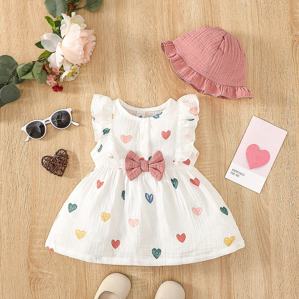 Conjunto Vestido com Chapéu Recém-Nascida – Amor de Verão