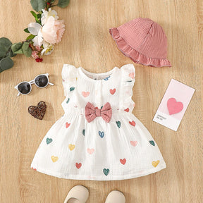 Conjunto Vestido com Chapéu Recém-Nascida – Amor de Verão