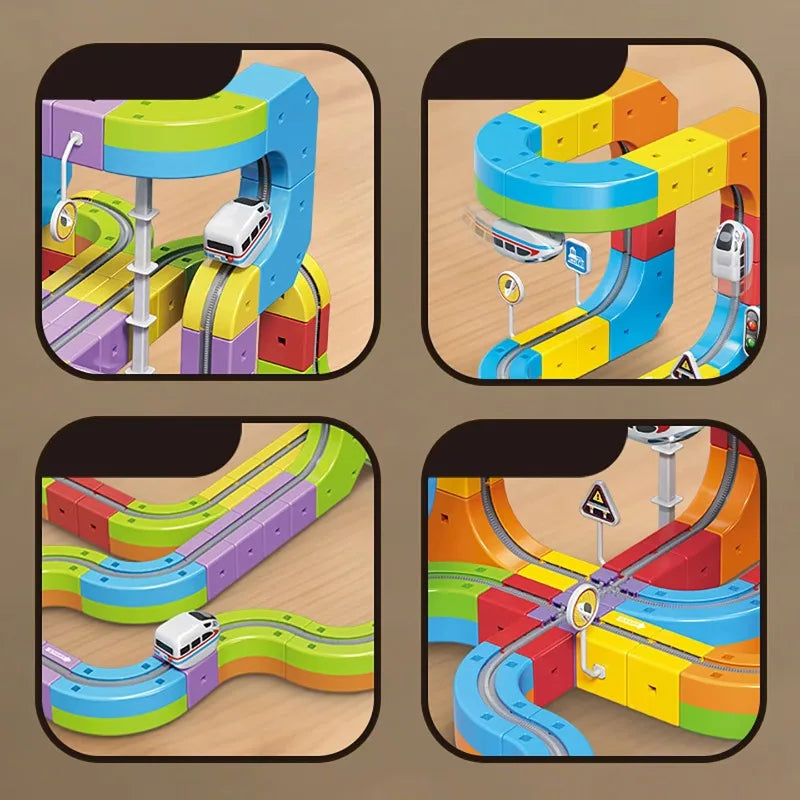 Brinquedo Magnético Eletrônico Rail Cube