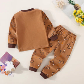 Pijama Infantil “Urso Fofo” – Conjunto de Algodão com Estampa de Urso e Letras