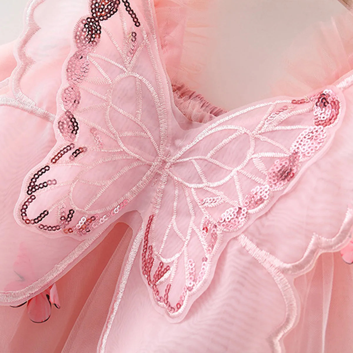Vestido Sofia – Vestido Princesa com Alças de Borboleta e Tule