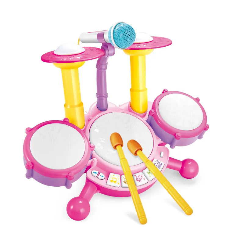 Bateria Musical Infantil com Microfone