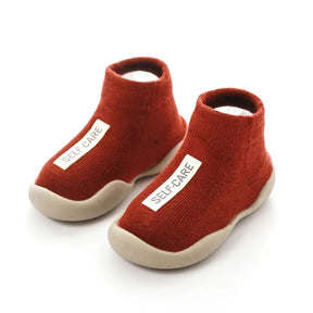Meias-Calçados para Bebês – Botinhas Tricotadas com Solado de Borracha Macia para Meninos e Meninas