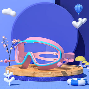 Óculos de Natação Infantil com Lente Grande e Visão Panorâmica 180°