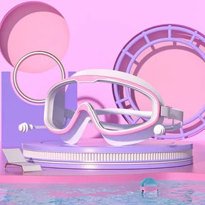 Óculos de Natação Infantil com Lente Grande e Visão Panorâmica 180°