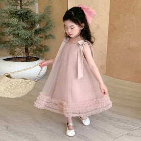 Vestido Princesa Rosa Sem Mangas
