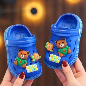 Clogs de Praia para Crianças – Chinelo Casual com Estampa de Personagens, Solado Macio, Antiderrapante e Respirável