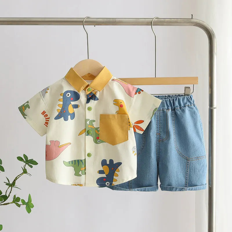 Conjunto Infantil Verão Dino Pop – 2 Peças