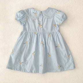 Vestido Princesa Infantil com Flores Bordadas