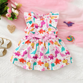 Vestido Infantil “Dino Divertido” – Sem Manga