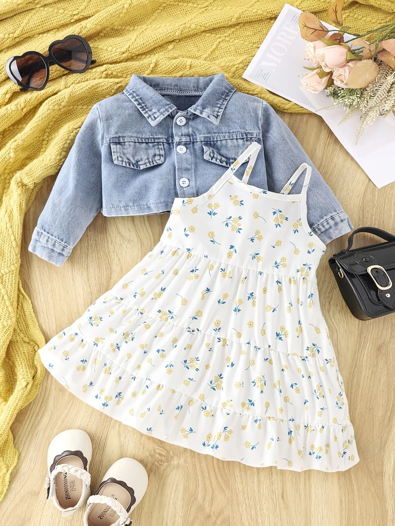 Conjunto Denim Floral – Sofia