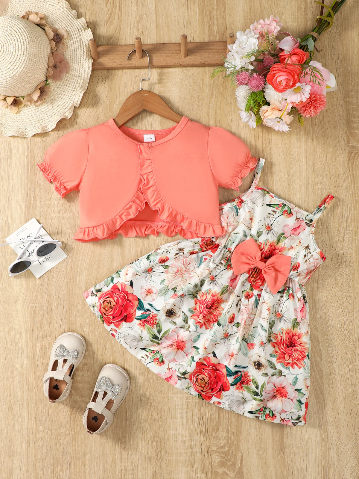 Vestido 2 Peças Laço Floral – Encanto de Verão