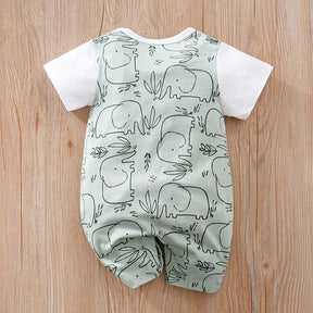Body Bebê Verão Estampa Elefante