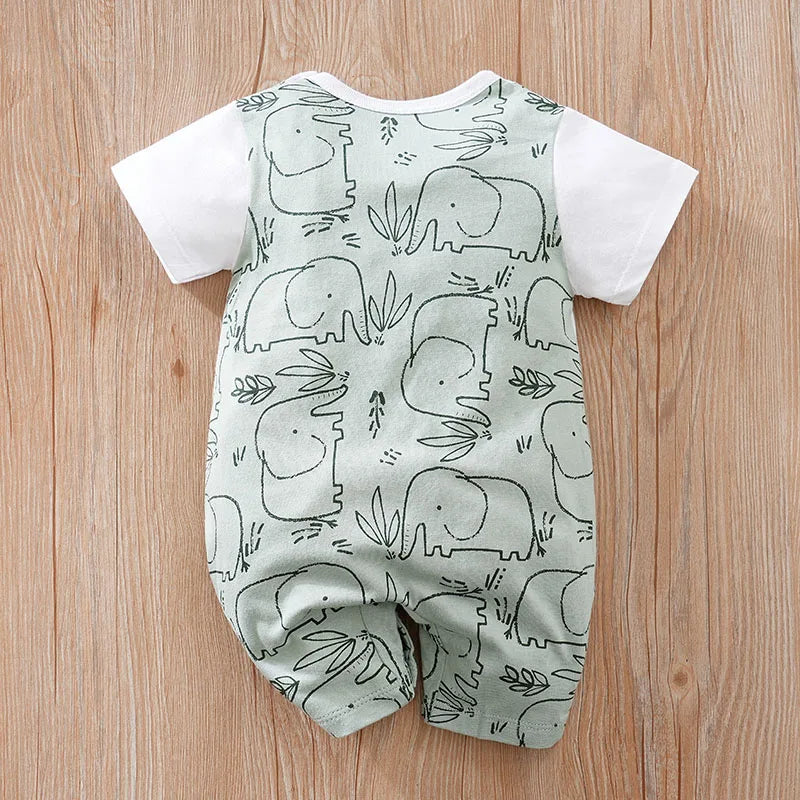 Body Bebê Verão Estampa Elefante