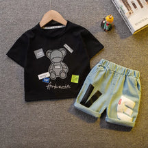 Conjunto Infantil Verão Camiseta Manga Curta + Shorts