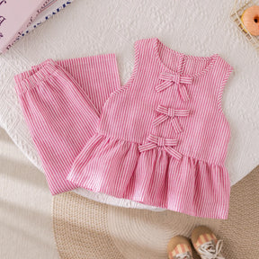 Conjunto Infantil Feminino Listrado
