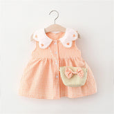 Vestido Infantil Xadrez com Mochilinha – Olivia