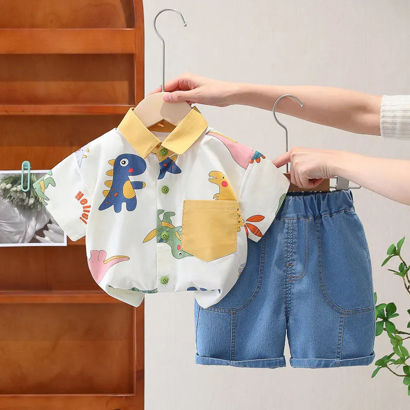 Conjunto Infantil Verão Dino Pop – 2 Peças