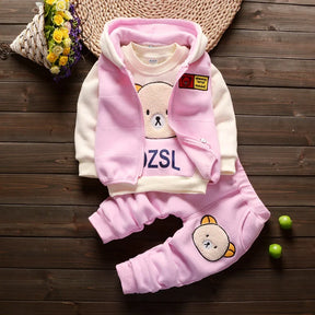 Roupa Infantil de Inverno 3 Peças em Flanela