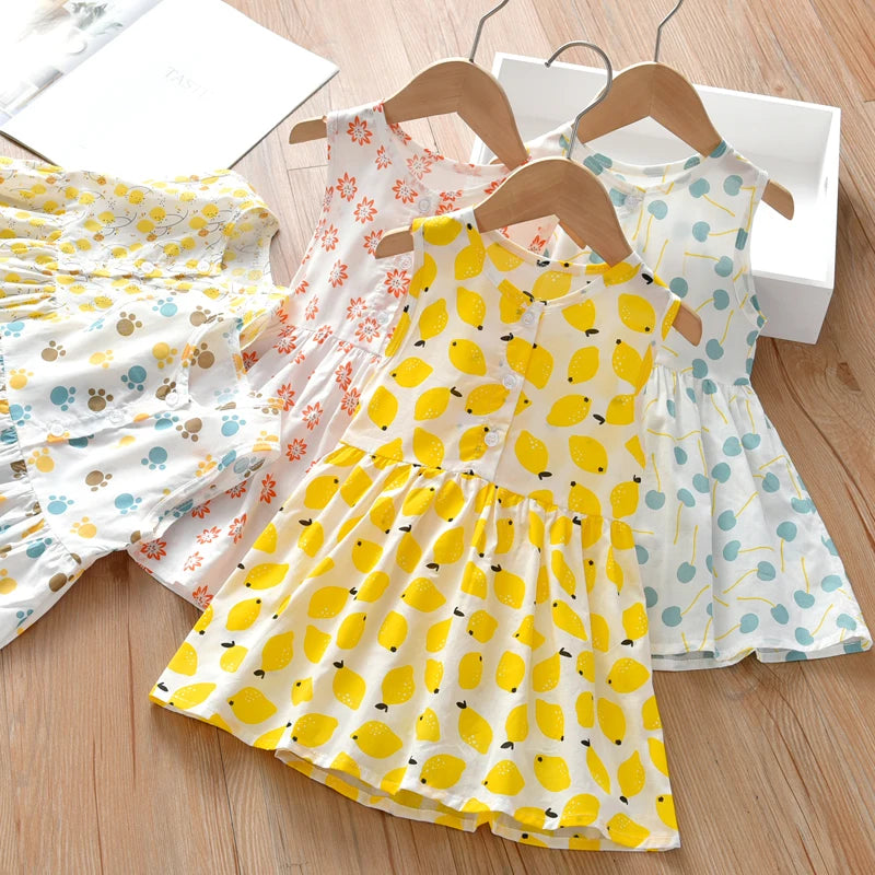 Vestido Infantil de Verão em Algodão