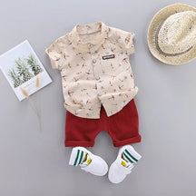 Conjunto Infantil Verão Camiseta de Algodão + Shorts 2 Peças - Rodrigo