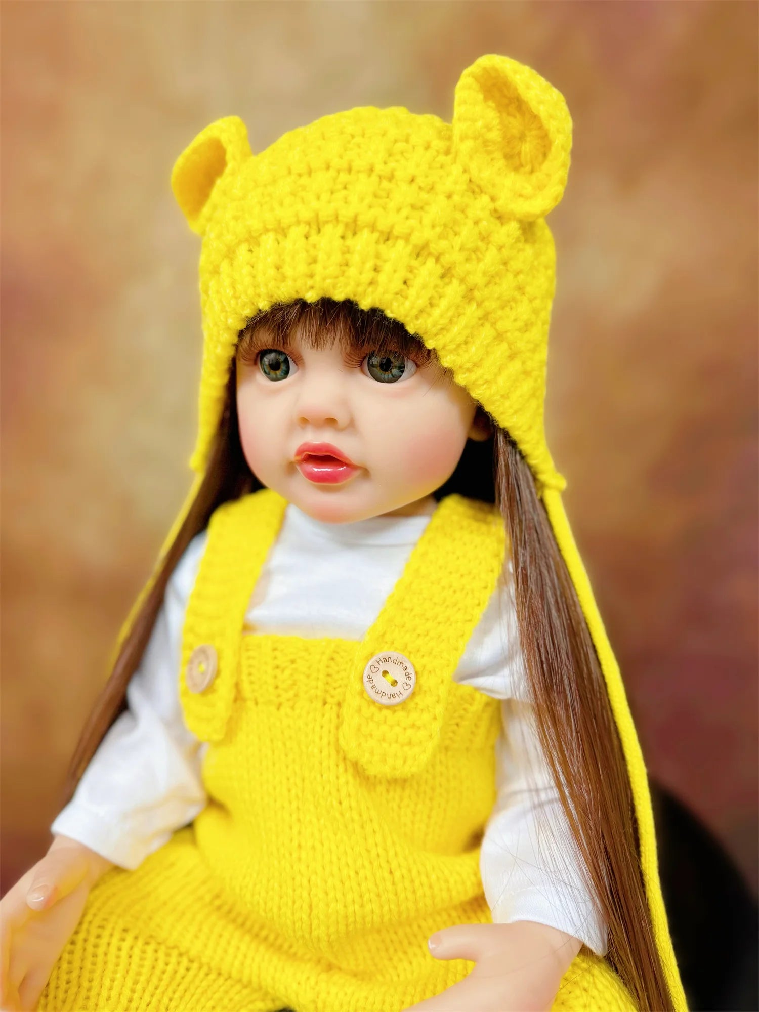 Boneca Reborn Realista 50cm Silicone Integral – Recém-Nascida Princesa, Toque Suave e Ideal para Presente