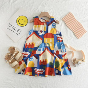 Vestido Infantil Feminino Aurora Estampado
