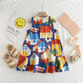 Vestido Infantil Feminino Aurora Estampado