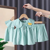 Conjunto Alice Xadrez com Bordado